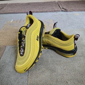 Nike Yellow and Black Air Max 97 Trainers